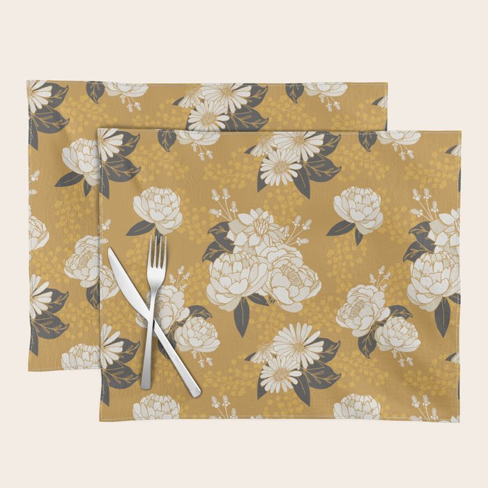 Glam Florals - Gold Placemat Gallery Image 1