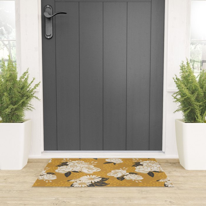 Glam Florals - Gold Welcome Mat Gallery Image 3