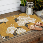 Glam Florals - Gold Outdoor Rug Gallery Image 2