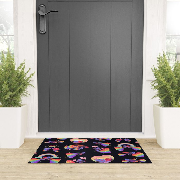 Rainbow guppy 3 Welcome Mat Gallery Image 3