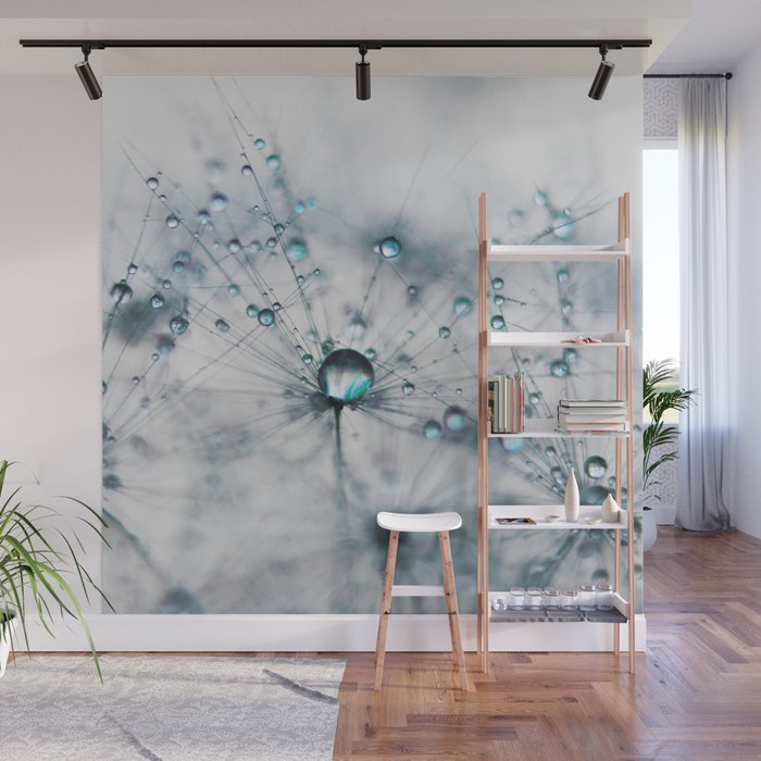 Dandelion Blue - Elegant Flower photography by Ingrid Beddoes Wall Mural Gallery Image 1