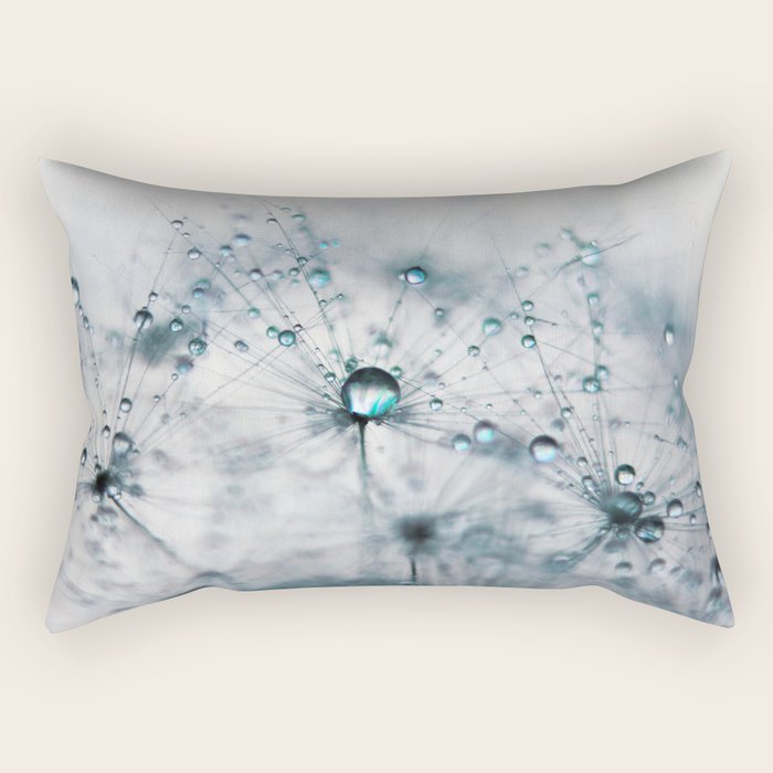 Dandelion Blue - Elegant Flower photography by Ingrid Beddoes Rectangular Pillow Gallery Image 1
