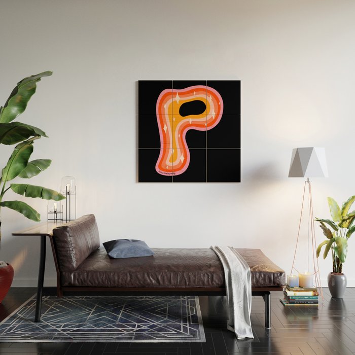 Rainbow P Wood Wall Art Gallery Image 2