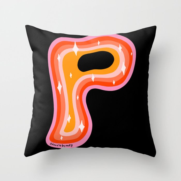Rainbow P Throw Pillow Gallery Image 6