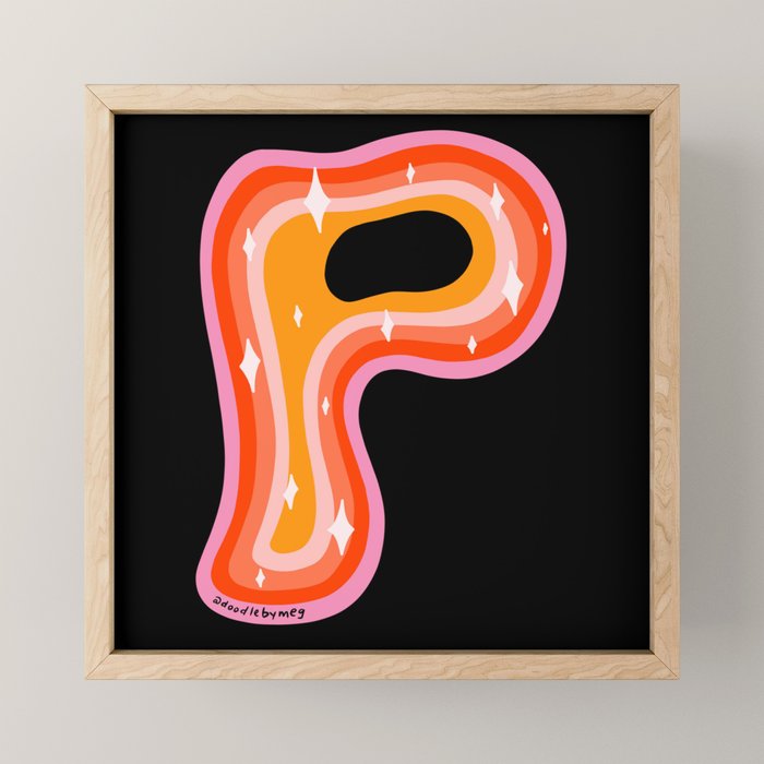 Rainbow P Mini Art Print Gallery Image 1