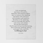 Life Is Amazing. LR Knost Quote Throw Blanket Gallery Image 2