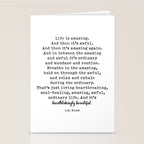 Life Is Amazing. LR Knost Quote Stationery Card Gallery Image 2