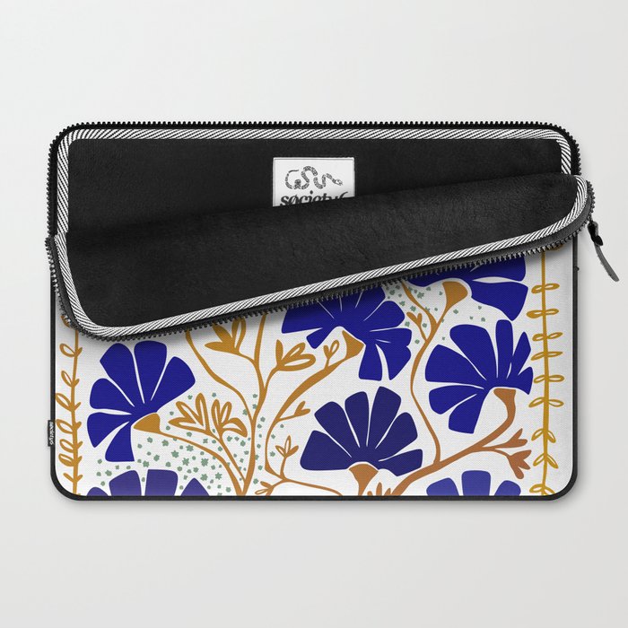 Klimts always blooming good mood bright blue Laptop Sleeve Gallery Image 2