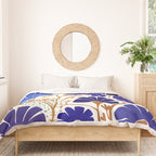 Klimts always blooming good mood bright blue Duvet Cover Gallery Image 3