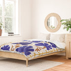 Klimts always blooming good mood bright blue Duvet Cover Gallery Image 2