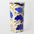 Klimts always blooming good mood bright blue Travel Mug Gallery Image 1