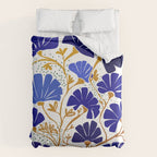 Klimts always blooming good mood bright blue Comforter Gallery Image 6