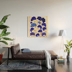 Klimts always blooming good mood bright blue Wood Wall Art Gallery Image 2