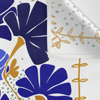 Klimts always blooming good mood bright blue Wall Tapestry Gallery Image 3