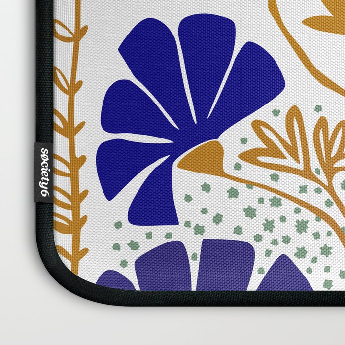 Klimts always blooming good mood bright blue Laptop Sleeve Gallery Image 3
