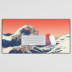 The Great Wave of Dachshunds Desk Mat Gallery Image 1