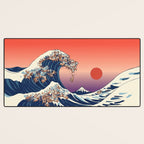 The Great Wave of Dachshunds Desk Mat Gallery Image 3