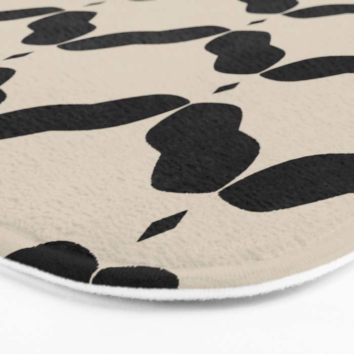 Monochrome Geometric Diamond Pattern Bath Mat Gallery Image 3