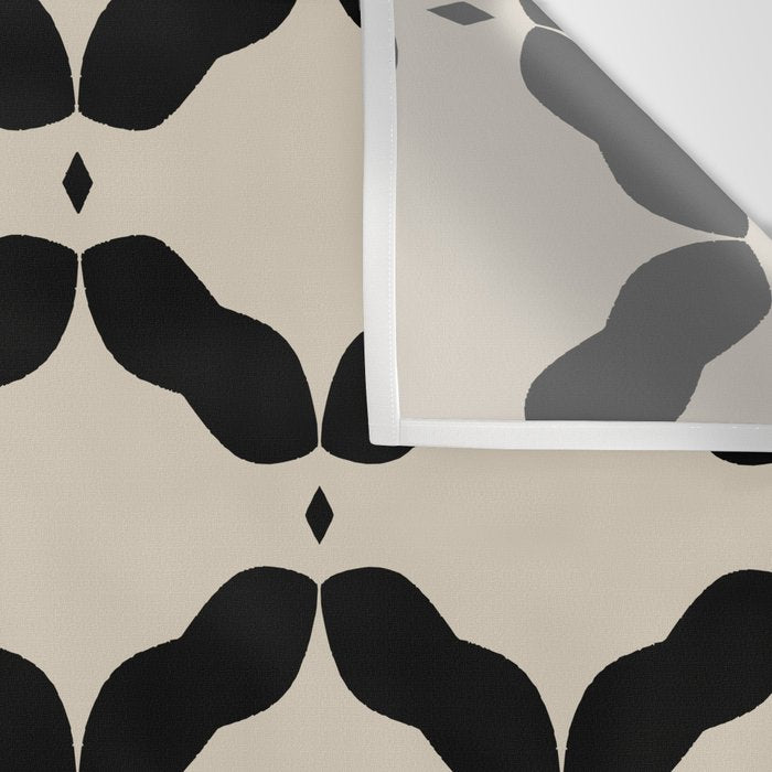 Monochrome Geometric Diamond Pattern Wall Tapestry Gallery Image 3