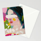 look at me, woman portrait contemporary Stationery Card Gallery Image 2