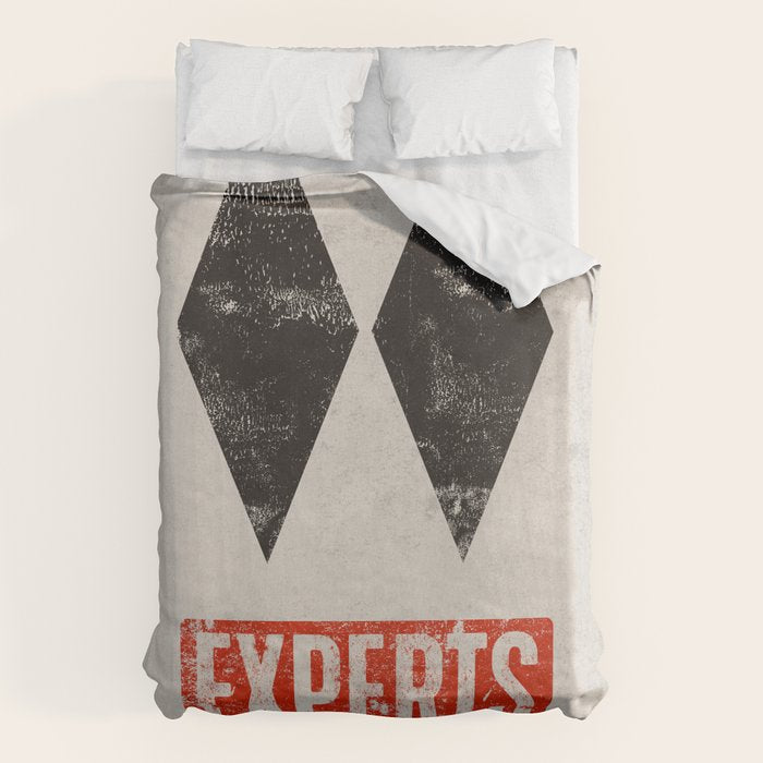 Experts Only Ski Double Black Diamond Duvet Cover Gallery Image 1