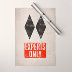 Experts Only Ski Double Black Diamond Wrapping Paper Gallery Image 1