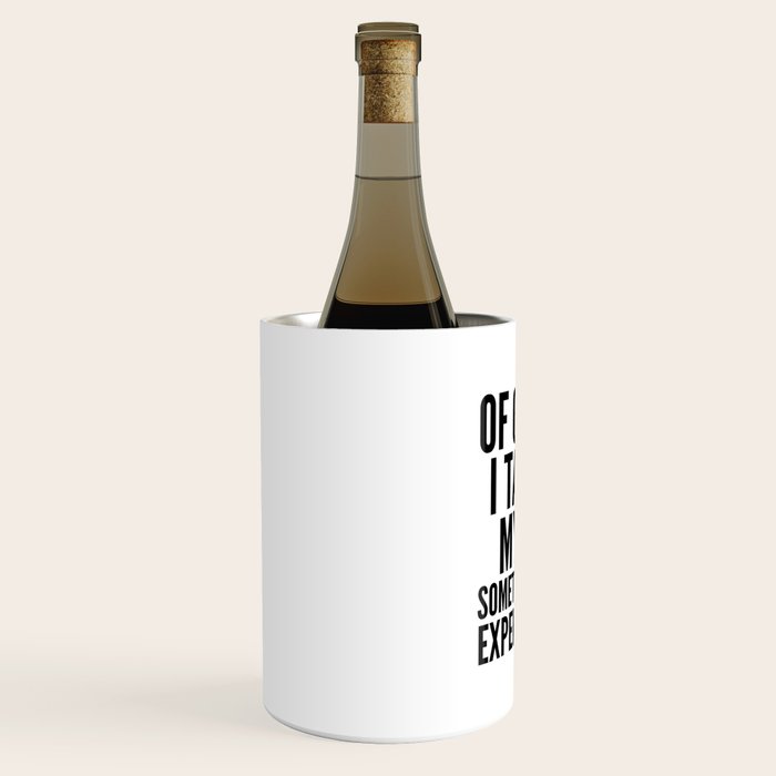 Of Course I Talk To Myself Sometimes I Need Expert Advice Wine Chiller Gallery Image 2