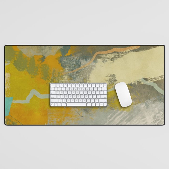 summer green abstract art 3 Desk Mat Gallery Image 1