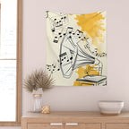 Abstract Minimal Musical Instrument 2 Wall Tapestry Gallery Image 2