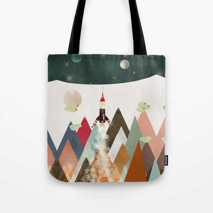 living on the moon Tote Bag Gallery Image 1