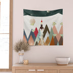 living on the moon Wall Tapestry Gallery Image 2