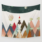 living on the moon Wall Tapestry Gallery Image 4