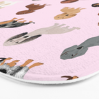 Dachshund dog breed pet pattern doxie coats dapple merle red black and tan Bath Mat Gallery Image 3