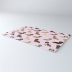 Dachshund dog breed pet pattern doxie coats dapple merle red black and tan Rug Gallery Image 3
