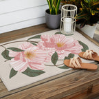 Peonies flowers I Outdoor Rug Gallery Image 2