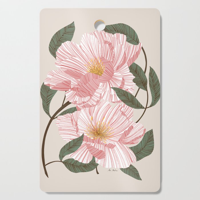 Peonies flowers I Cutting Board Gallery Image 1