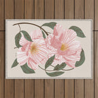 Peonies flowers I Outdoor Rug Gallery Image 1