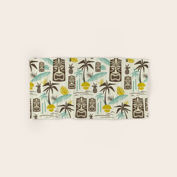 Island Tiki - Tan Bath Towel Gallery Image 1