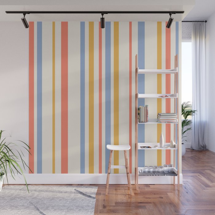 Classic Stripes XXIII - Retro Summer Wall Mural Gallery Image 1