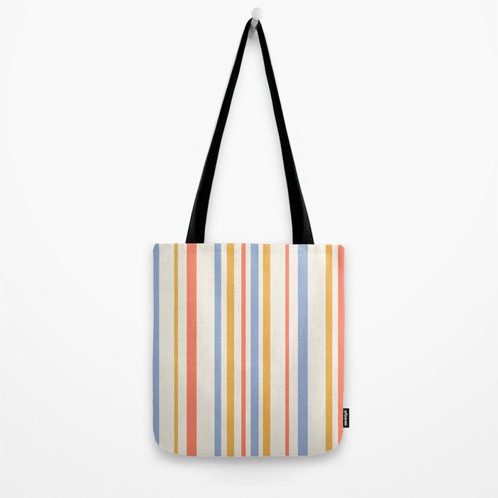 Classic Stripes XXIII - Retro Summer Tote Bag Gallery Image 2