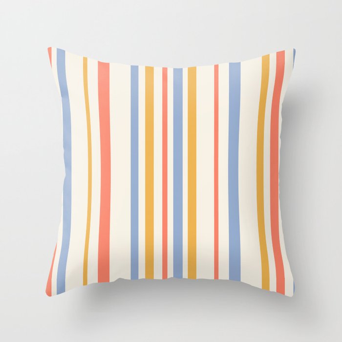Classic Stripes XXIII - Retro Summer Throw Pillow Gallery Image 6