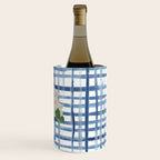 Watercolor Gingham Magnolias Ginger Jar Painting  Wine Chiller Gallery Image 3