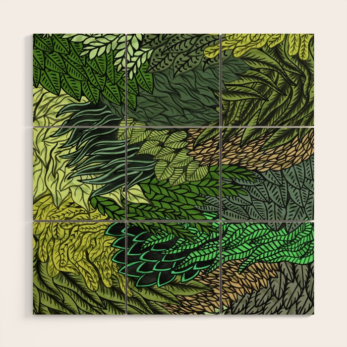 Leaf Cluster Wood Wall Art Gallery Image 1