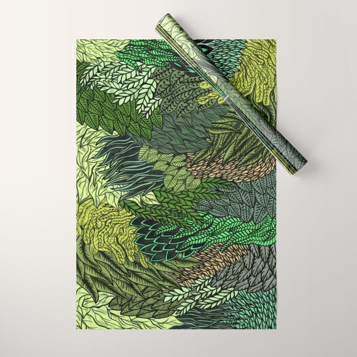 Leaf Cluster Wrapping Paper Gallery Image 1