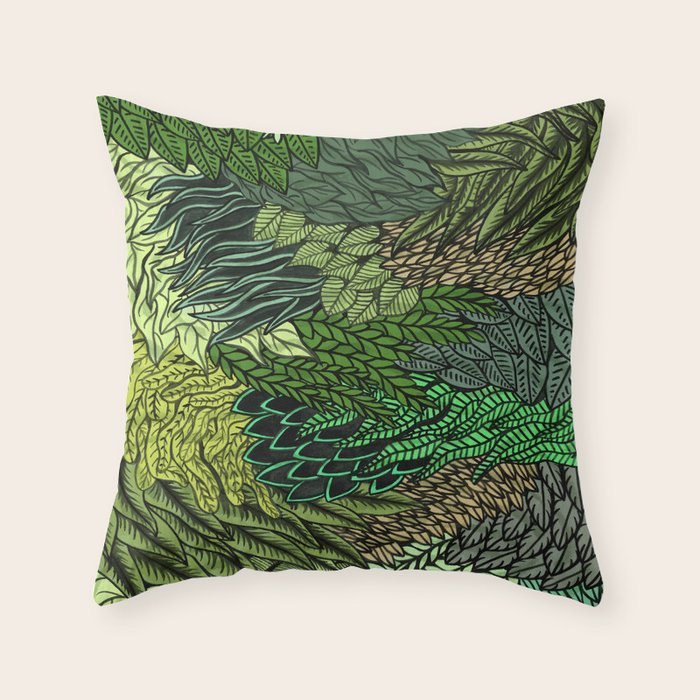 Leaf Cluster Throw Pillow Gallery Image 1