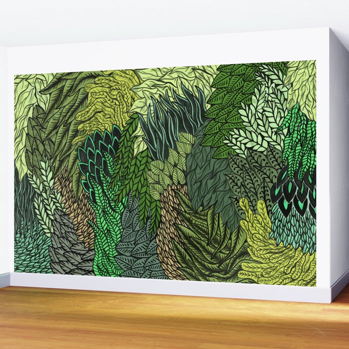 Leaf Cluster Wall Mural Gallery Image 2