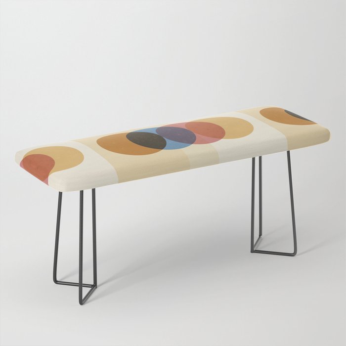 Abstraction_SUNRISE_SUNSET_CIRCLE_RISING_COLORFUL_POP_ART_0425A Bench Gallery Image 1
