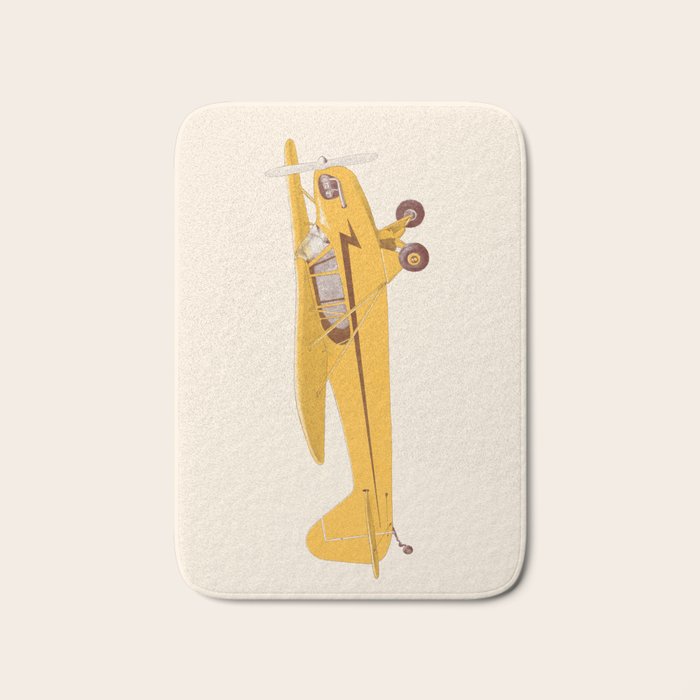 Little Yellow Plane Bath Mat Gallery Image 1