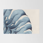 Watercolour Blue Monstera Rug Gallery Image 2