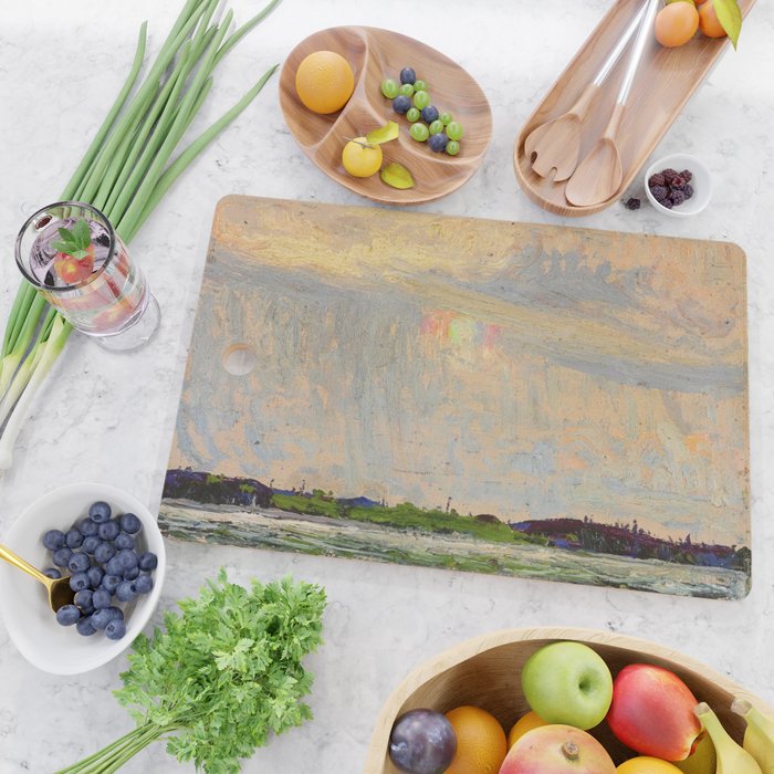 Tom Thomson Misty Sky c. 1913-1914 Canadian Landscape Artist Cutting Board Gallery Image 2